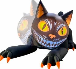 GOOSH 7.4FT Animated Inflatable Halloween Black Cat – Light-Up Yard Decoration