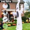 GOOSH 12 FT Halloween Inflatables Ghost Decorations Blow Up Yard Giant Towering Spooky Ghost