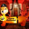 GOOSH 5 FT Halloween Inflatable Outdoor Dog with a Pumpkin & Pirate Hat