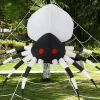 GOOSH 6 FT Height Halloween Inflatables Outdoor Spider with Magic Light, Blow Up with LED Lights
