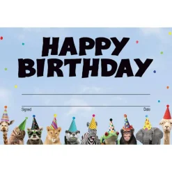 Go Wild Animals Happy Birthday Awards, Pack of 30