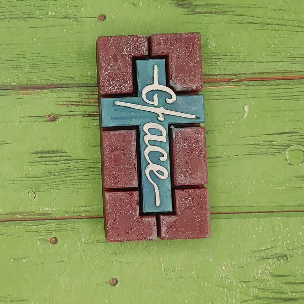 Grace Cross Snap Out Center Wax Melt Snap Bar Silicone Mold