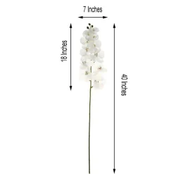 Graceful Silk Orchid Flower Stems: Set of 2, 40-Inch Artificial Centerpieces