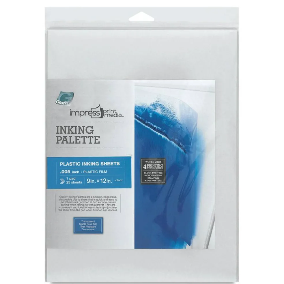 Grafix Impress Inking Palette - 9" x 12", Pkg of 25 sheets