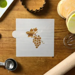 Grape Bunch Cookie & Craft Stencil | CM134 by Designer Stencils | Cookie Decorating Tools |