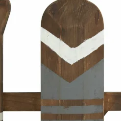 Gray Arrow & Stripe Patterned Wood Paddle Wall Décor