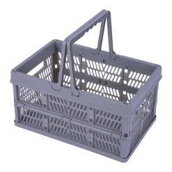 Gray Collapsible Plastic Storage Crate by Simply Tidy®