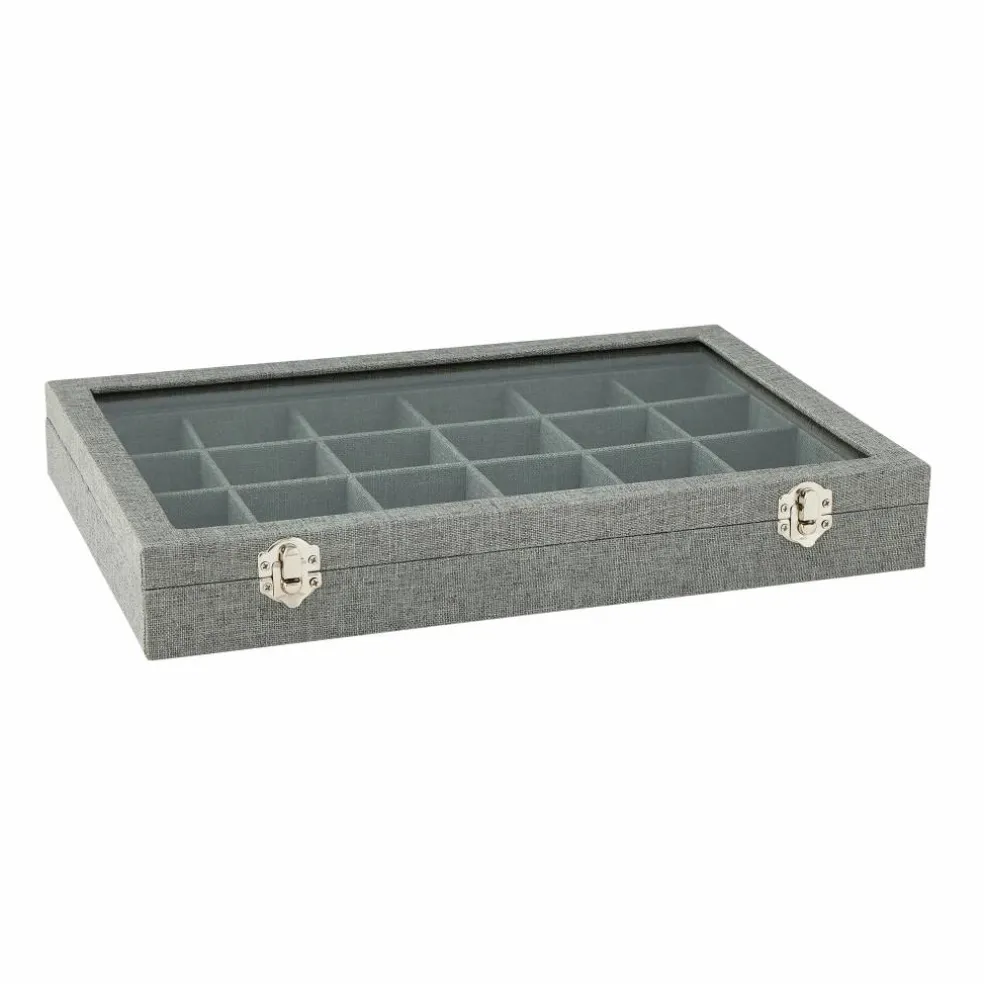 Gray Jewelry Tray with Lid By Bead Landing™