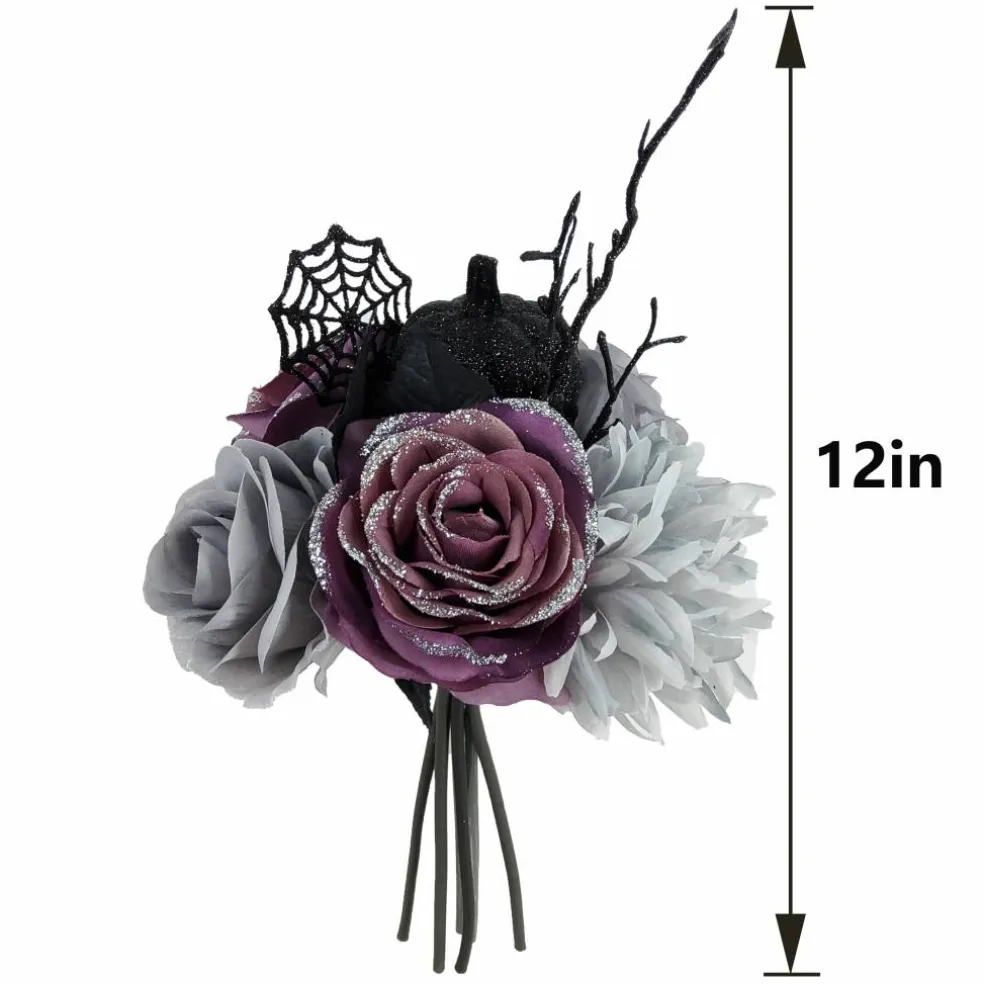 12" Gray Rose & Dahlia Mix Bouquet by Ashland®