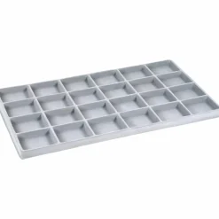 2 Gray 24 Slot Coin Jewelry Showcase Display Tray Inserts