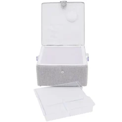 Gray Square Sewing Basket by Loops & Threads®