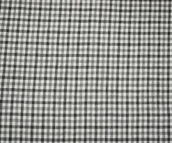 Gray-White Spence Bryson Washed Gingham Plaid Irish Linen Woven Fabric By the Yard