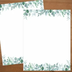 Great Papers! Elegant Eucalyptus Letterhead, for Invitations, Announcements and Personal Messages, Printer Friendly 8.5”x11”, 50 Pack
