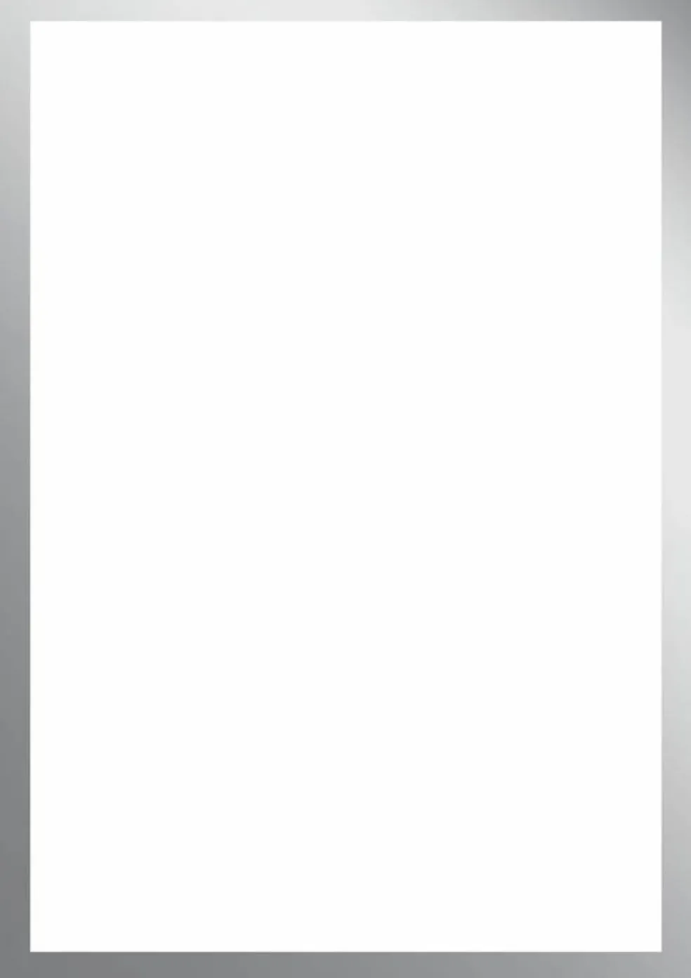 Great Papers! Flat Card Invitation and Envelopes, Metallic Silver Border, 5.5" x 7.75", Printer Compatible, 20 Invitations/20 Envelopes