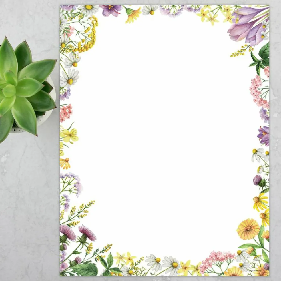 Great Papers! Flower Meadows Stationery Letterhead, 8.5" x 11", Inkjet and Laser Printer Compatible, 80 count