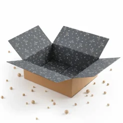 Great Papers! GiftIn Corrugated Shipping Box, Golden Floral Design for Gifts, Birthdays, Holiday, and Care Packages (2025051)