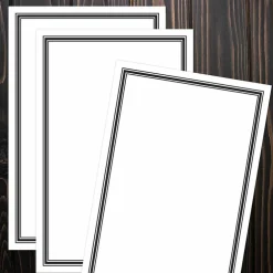 Great Papers! Invitations, 2-Up, Engraved Border, 25 each 8.5" x 11" sheets/50 each 5.5" x 8.5" Invitations, Printer Friendly, A9 Size Envelopes Sold Separately