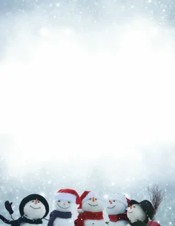 Great Papers! Magical Snowmen Holiday Letterhead, Invitations and Announcements, Printer Friendly, 8.5" x 11", 50PK