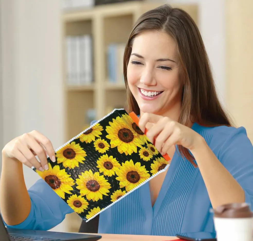 Great Papers! Mailer, Bubble, Sunflowers, Poly Tear and Moisture Resistant, 6" x 9", 50 count