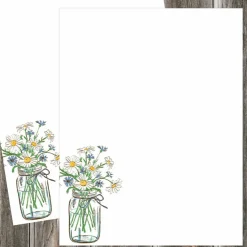 Great Papers! Mason Daisies Stationery Letterhead, Invitations and Announcements, Printer Friendly, 8.5"x11", 80 Pack