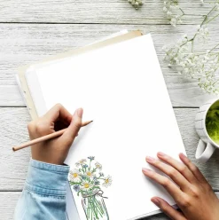Great Papers! Mason Daisies Stationery Letterhead, Invitations and Announcements, Printer Friendly, 8.5