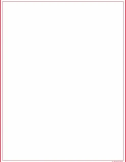 Great Papers! Red Border Stationery Letterhead, Invitations and Announcements, Printer Friendly, 8.5