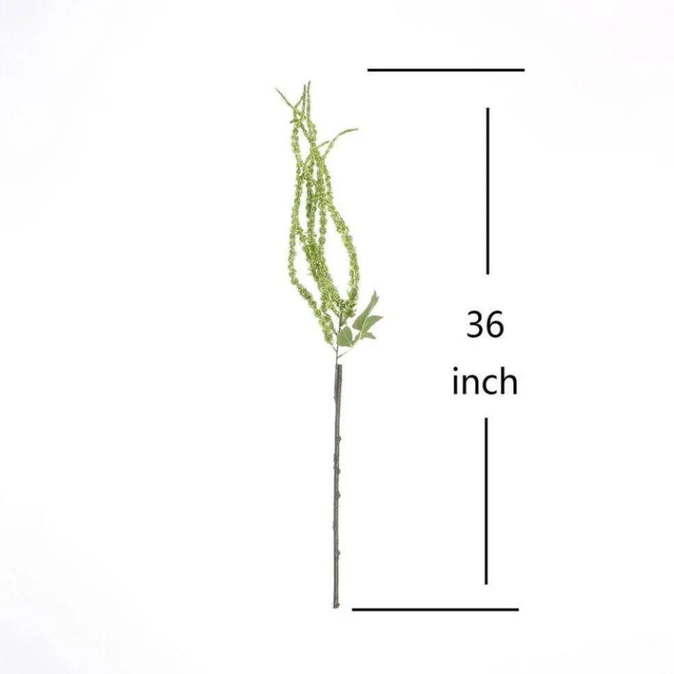 36" Green Artificial Amaranthus Plant Strands - Set of 2 for Stunning Wedding Decor