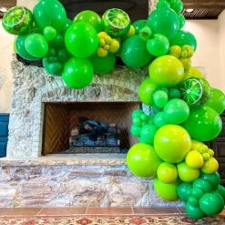 Green Balloons Dark Green Balloon Set, 50 Pcs 12 inch Different Shades Emerald Green Lime Green Confetti Latex Balloons For Jungle Safari Party Supplies