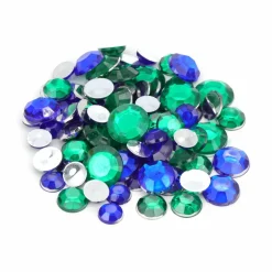 Green & Blue Round Mix Gems by Creatology™