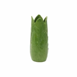 11.75" Green Ceramic Leaf Vase by Ashland®