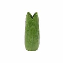 11.75" Green Ceramic Leaf Vase by Ashland®