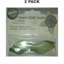 Green Cloth Leaves 72 Leaves for Cake Decorations & Party Favors