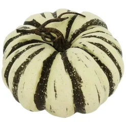 10.5" Green & Cream Decorative Pumpkin by Ashland®