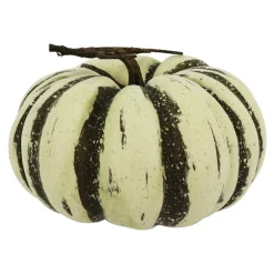 10.5" Green & Cream Decorative Pumpkin by Ashland®