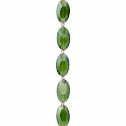 Green Glass Faceted Oval Beads, 20mm by Bead Landing™