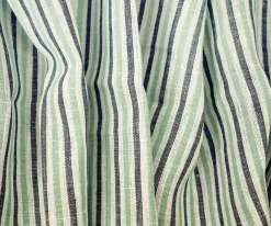 Green-Gray-White Spence Bryson Striped Irish Linen Woven Fabric By the Yard