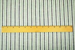 Green-Gray-White Spence Bryson Striped Irish Linen Woven Fabric By the Yard