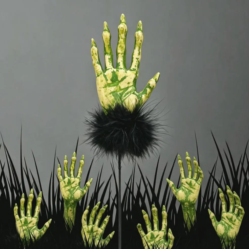 12" Green Hand with Feather Pick by Ashland®