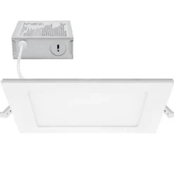 GreenLux 6-in 14w LED Square Slim Downlight 3000K Warm White 120v Dimmable