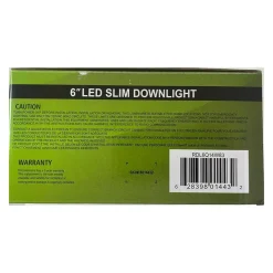 GreenLux 6-in 14w LED Square Slim Downlight 3000K Warm White 120v Dimmable