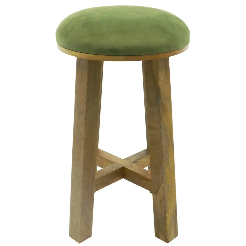 18" Green Mango Wood Stool by Ashland®