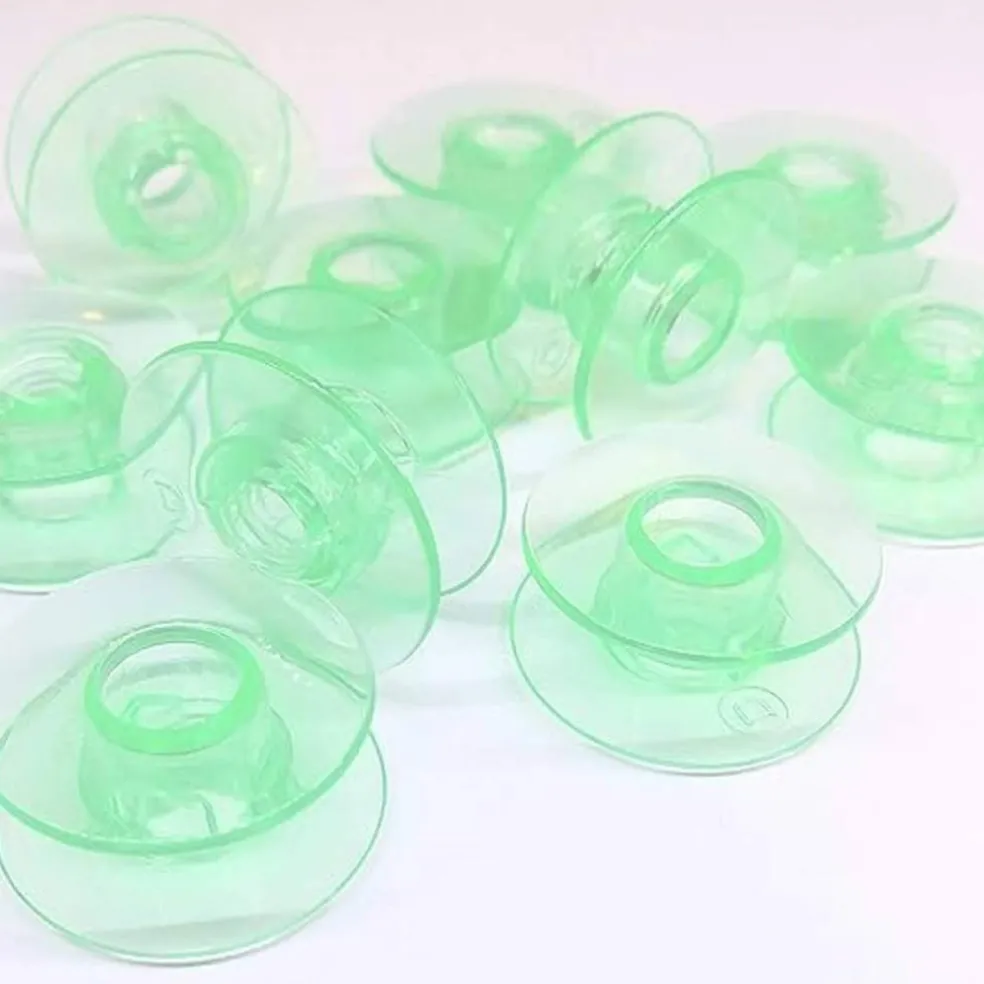 Green Plastic Sewing Machine Bobbin for Viking Machines Durable Non OEM