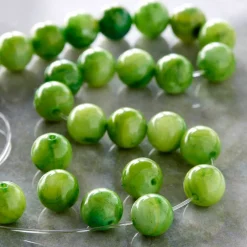 Green Shell Round Beads, 8mm by Bead Landing™
