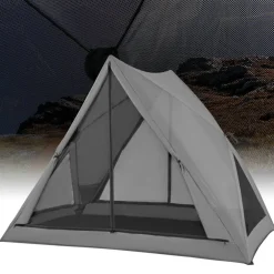 Grey Pop-Up Camping Tent 2-3 Person 360° Mesh Privacy Outdoor Shelter