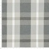 Grey Stain Resistant Performance Pet Friendly Plaid Woven Pattern Upholstery Fabric by The Yard - SKU: Aimes Carbon
