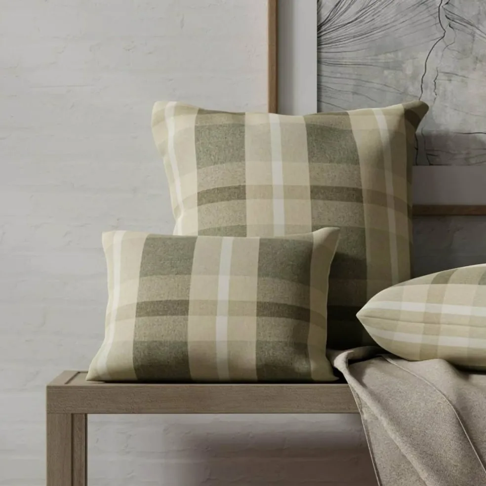 Grey Stain Resistant Performance Pet Friendly Plaid Woven Pattern Upholstery Fabric by The Yard - SKU: Aimes Carbon