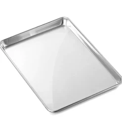 GRIDMANN Commercial Grade Aluminium Cookie Sheet Baking Tray - 6 Pans