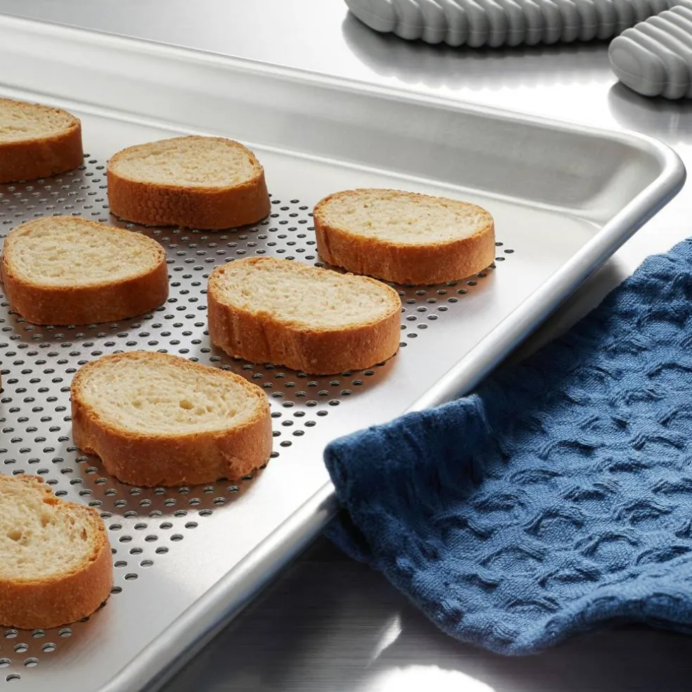 GRIDMANN Commercial Grade Aluminium Cookie Sheet Baking Tray - 6 Pans