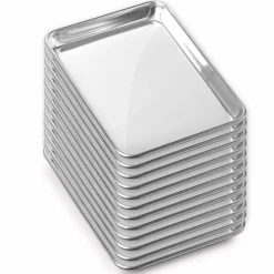 GRIDMANN Commercial Grade Aluminum Cookie Sheet Baking Tray - 12 Pans