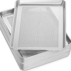 GRIDMANN Commercial Grade Aluminum Cookie Sheet Baking Tray - 12 Pans